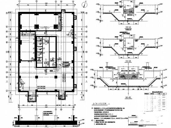 25层框筒结构安置大楼结构CAD施工图纸（地下1层） - 1