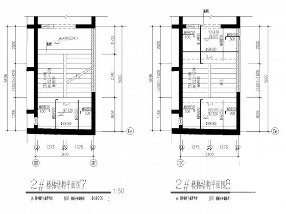 29层圆弧形框筒公寓式写字楼结构CAD施工图纸 - 4