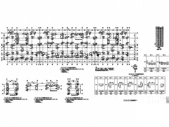 18层框架剪力墙结构CAD施工图纸（地下1层、筏板基础） - 2