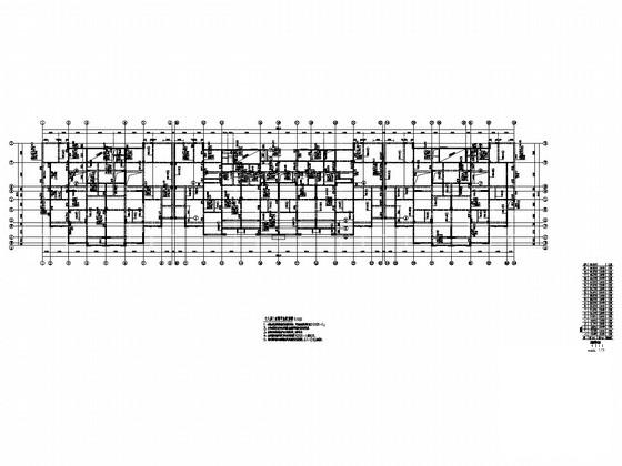 18层框架剪力墙结构CAD施工图纸（地下1层、筏板基础） - 3