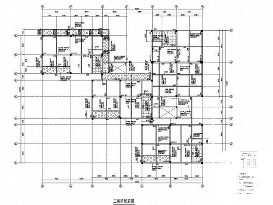 3层框架结构幼儿园结构CAD施工图纸(平面布置图) - 2