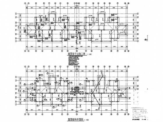 7层加阁楼异形柱框架结构CAD施工图纸 - 4