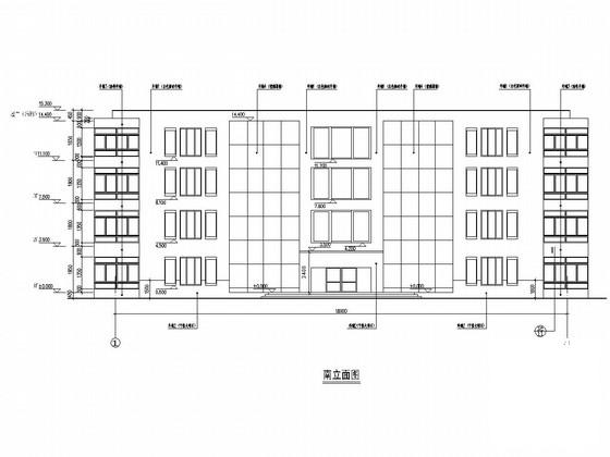 国内郊区4层框架结构培训办公楼建筑及结构图纸(独立基础设计) - 1