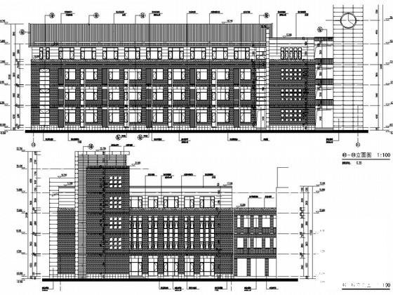 4层框架师范大学附属中学信息楼结构CAD施工图纸（建筑图纸）(基础采用桩基础) - 1