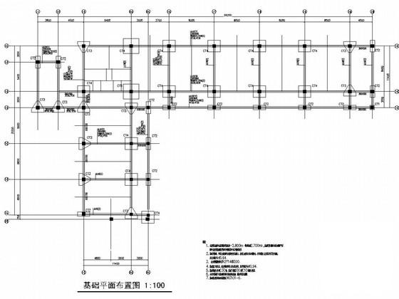 4层框架师范大学附属中学信息楼结构CAD施工图纸（建筑图纸）(基础采用桩基础) - 2