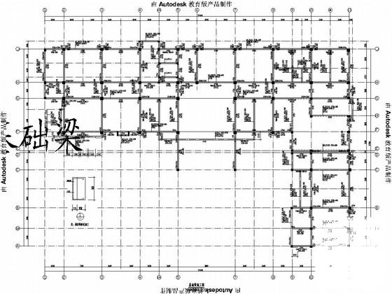 6层框架结构疾病预防控制中心结构CAD施工图纸 - 3