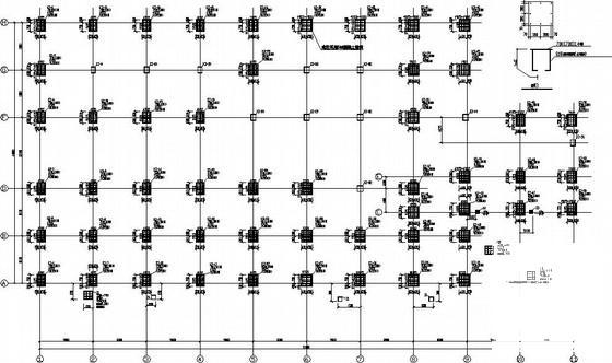 地上1层独立基础框架综合楼结构CAD施工图纸（8度抗震）(平面布置图) - 1