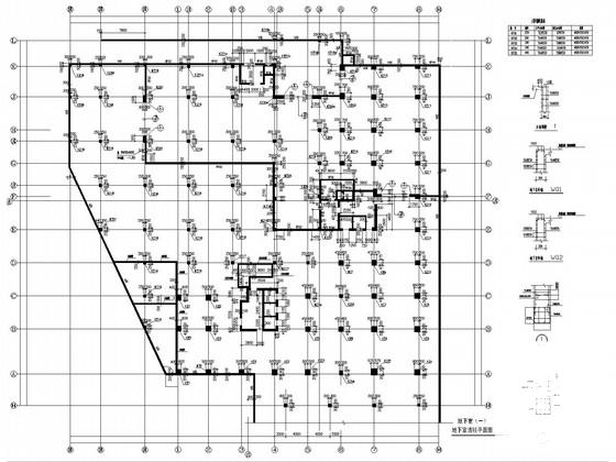 26层框架剪力墙结构办公楼地下室结构CAD施工图纸（桩基础） - 3