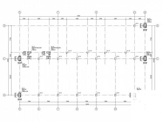 5层框架结构设备车间结构CAD施工图纸（独立基础） - 2