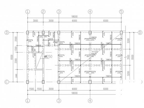 5层框架结构设备车间结构CAD施工图纸（独立基础） - 3