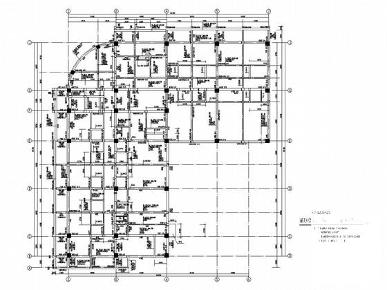 8层框架高层住宅楼结构CAD施工图纸(平面布置图) - 2