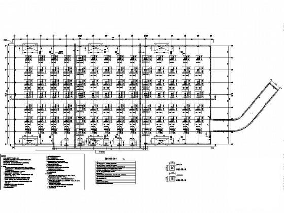 3层框架结构厂房结构CAD施工图纸（建筑图纸）(现浇钢筋混凝土) - 2