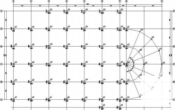 3层独立基础框架图书馆结构CAD施工图纸（7度抗震）(板配筋图) - 1