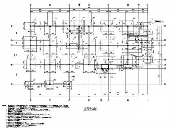 5层框架运动器械制造公司办公大楼结构图纸(板配筋图) - 1