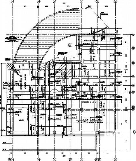 19层筏板基础底框商铺住宅楼结构CAD施工图纸(平面布置图) - 1