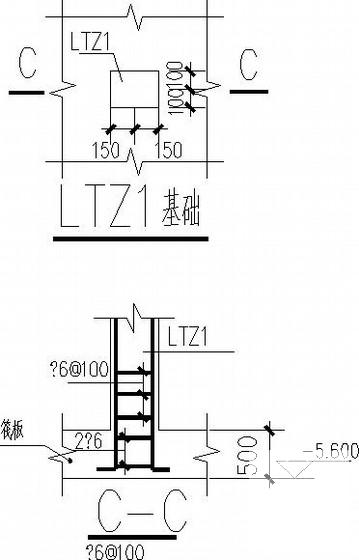 19层筏板基础底框商铺住宅楼结构CAD施工图纸(平面布置图) - 4