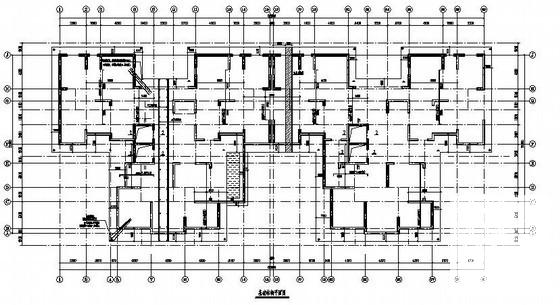 26层条形基础剪力墙结构住宅楼结构CAD施工图纸 - 1