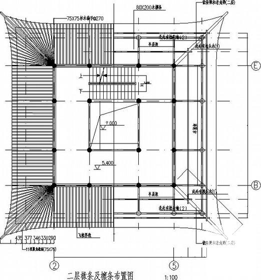 仿唐古建阁混凝土框架结构CAD施工图纸(建筑设计说明) - 2