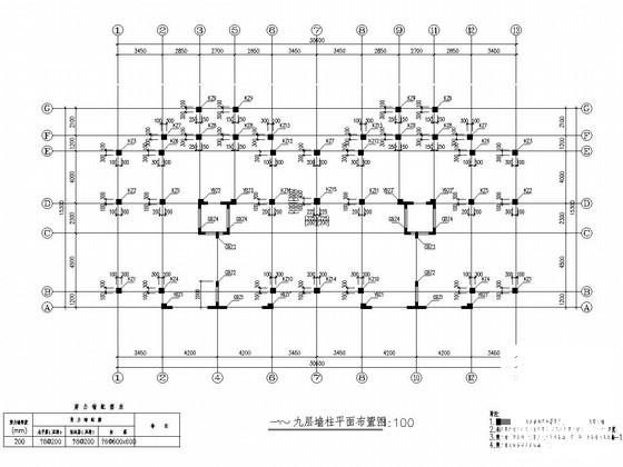 9层框架剪力墙结构住宅结构图纸（建筑图纸、带阁楼） - 3