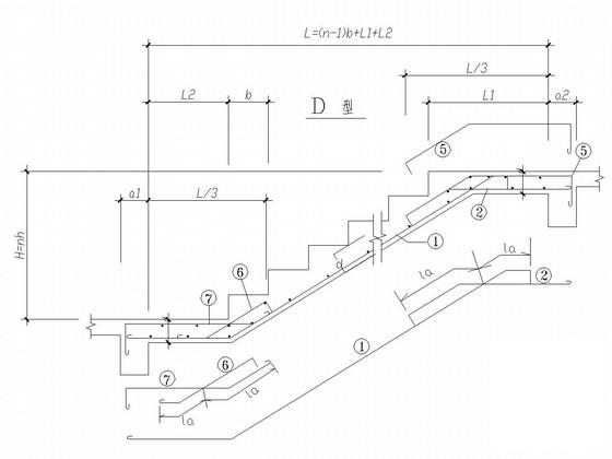 2层框架结构别墅结构CAD施工图纸(基础平面图) - 4
