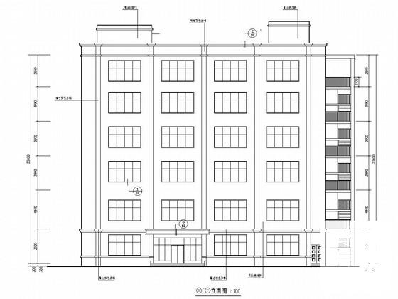 6层框架结构医用材料生产基地结构CAD图纸（建筑图纸）(柱下独立基础) - 1