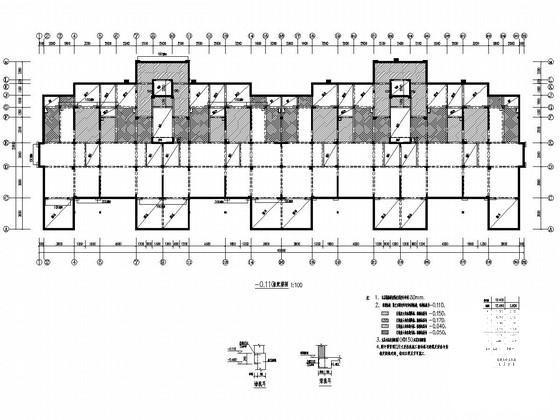 4层加阁楼异形柱框剪结构临海住宅结构CAD图纸 - 2