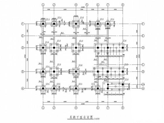 两层局部3层框架结构检查站办公楼结构图纸（建筑图纸） - 1