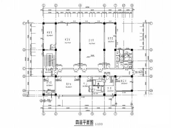 两层局部3层框架结构检查站办公楼结构图纸（建筑图纸） - 4