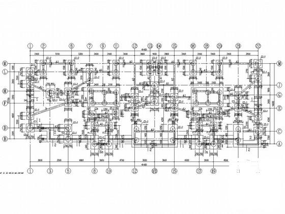 16层桩基础框剪结构住宅楼结构CAD施工图纸（6度抗震）(平面布置图) - 3