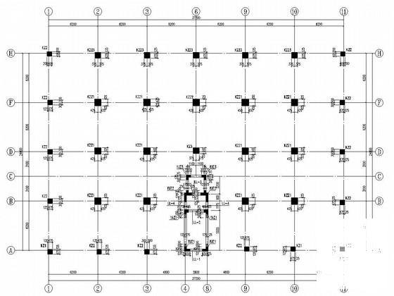 12层桩基础框剪结构商业楼结构CAD施工图纸（6度抗震） - 3