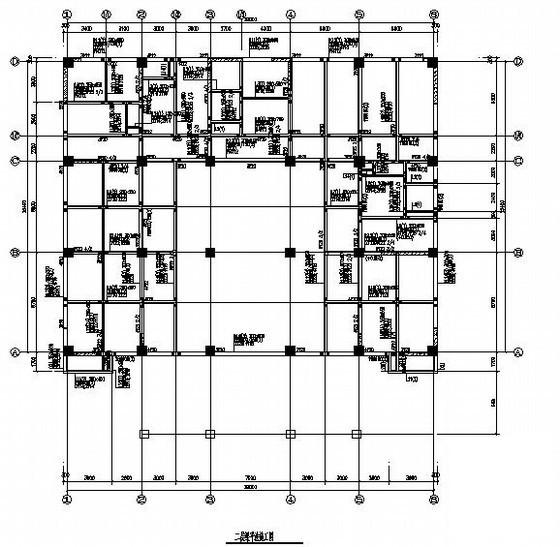 桩基础框架办公楼结构CAD施工图纸（6度抗震） - 2