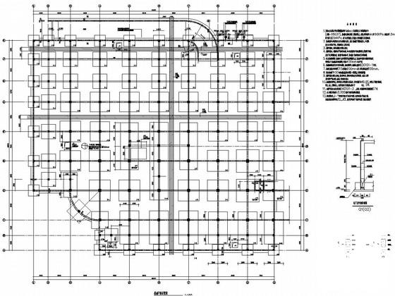 6层框架结构商厦结构CAD施工图纸(板配筋图) - 1