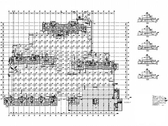 框架结构车库结构CAD施工图纸 - 1