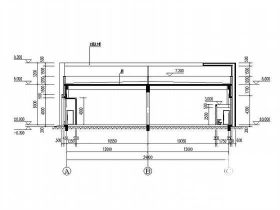 汽车交易场B1品牌二手店建筑方案设计CAD图纸（初设图纸、高9.2m）(平面图) - 2