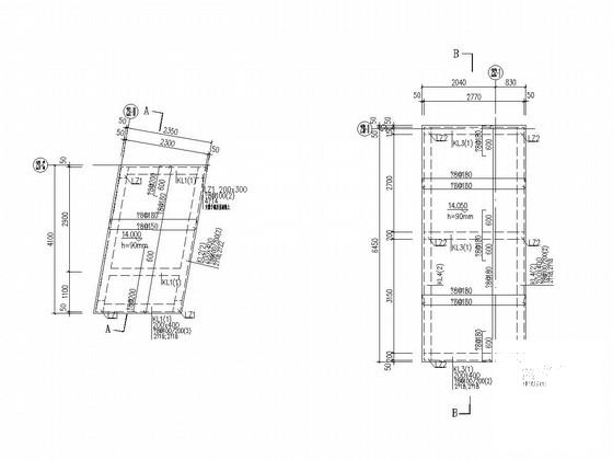 框剪结构桩基础商业楼结构CAD施工图纸（6度抗震） - 3
