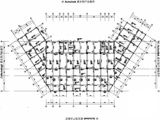 19层独立基础框剪结构宾馆结构CAD施工图纸（7度抗震） - 2