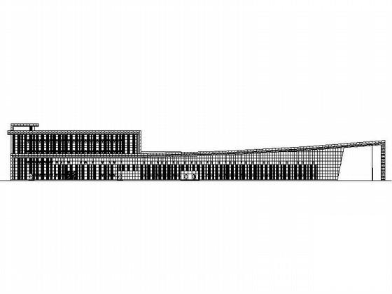 汽车交易场A1交易大厅建筑方案设计CAD图纸（高21.4m）(平面图) - 1