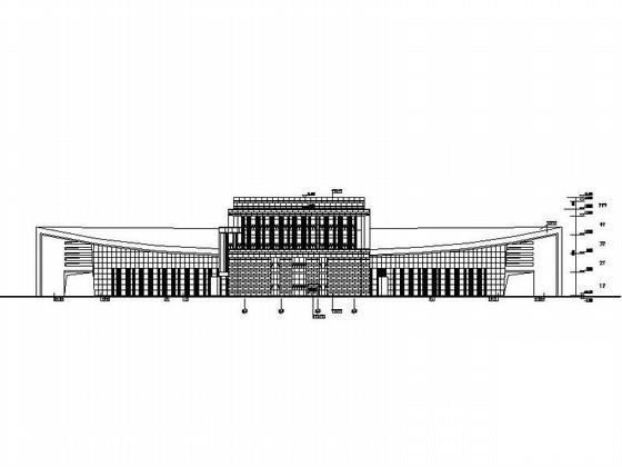 汽车交易场A1交易大厅建筑方案设计CAD图纸（高21.4m）(平面图) - 5