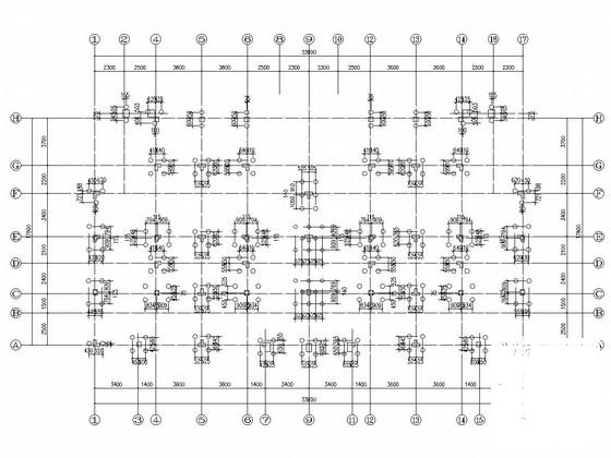 3层框架结构住宅楼结构CAD施工图纸（6度抗震）(平面布置图) - 1