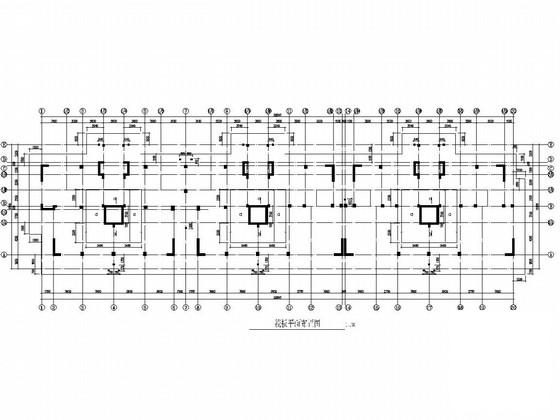 9层框剪结构假日花园住宅楼结构图纸（带闷顶）(柱平法施工图) - 1