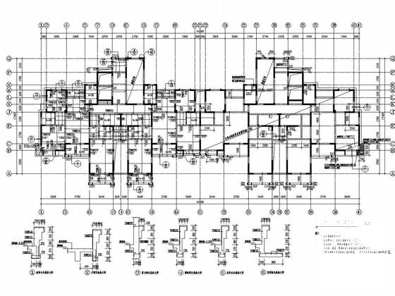 33层时代广场剪力墙结构住宅楼结构图纸（CFG桩） - 2