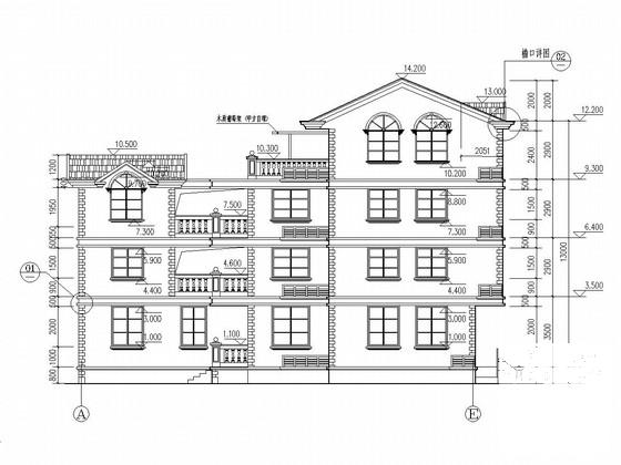 4层框架结构私人住宅楼结构CAD施工图纸(建筑设计说明) - 1