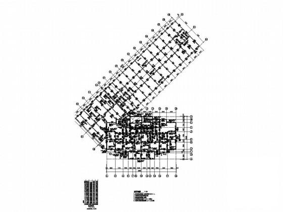 底部两层商业群裙房17层框剪结构商住楼结构CAD施工图纸 - 3