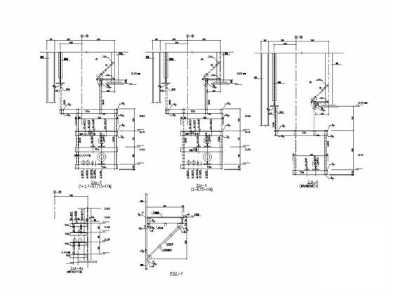 单层综合管架结构工业厂房CAD施工图纸（钢结构）(平面布置图) - 2