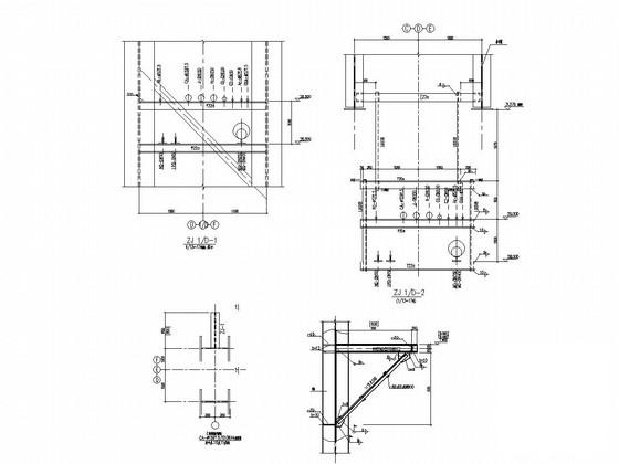 单层综合管架结构工业厂房CAD施工图纸（钢结构）(平面布置图) - 4