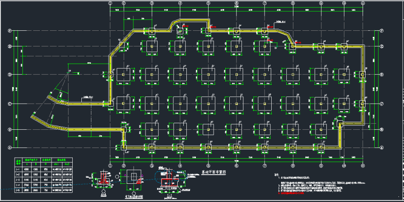 地下单层框架结构独立车库结构CAD施工图纸 - 3