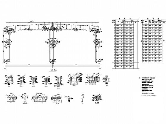 30吨独立基础门式刚架单层车间厂房结构CAD施工图纸(科技有限公司) - 4