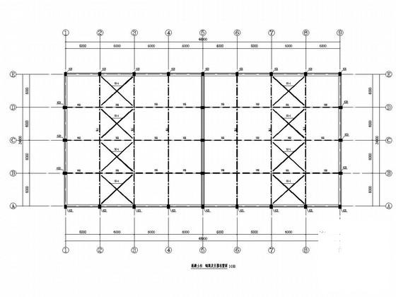 22米跨单层排架结构平房仓结构CAD施工图纸（独立基础）(钢筋混凝土柱) - 2