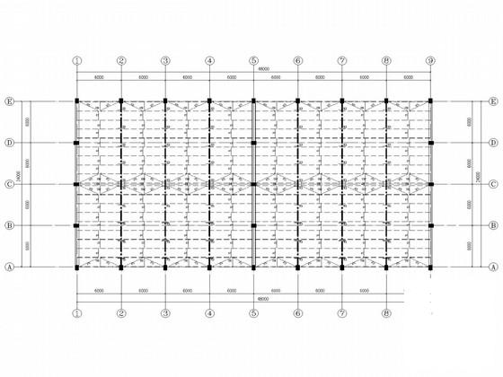 22米跨单层排架结构平房仓结构CAD施工图纸（独立基础）(钢筋混凝土柱) - 3