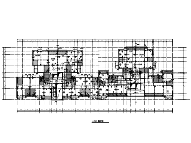 地上22层地下4层桩基础框架剪力墙住宅楼结构CAD施工图纸 - 1